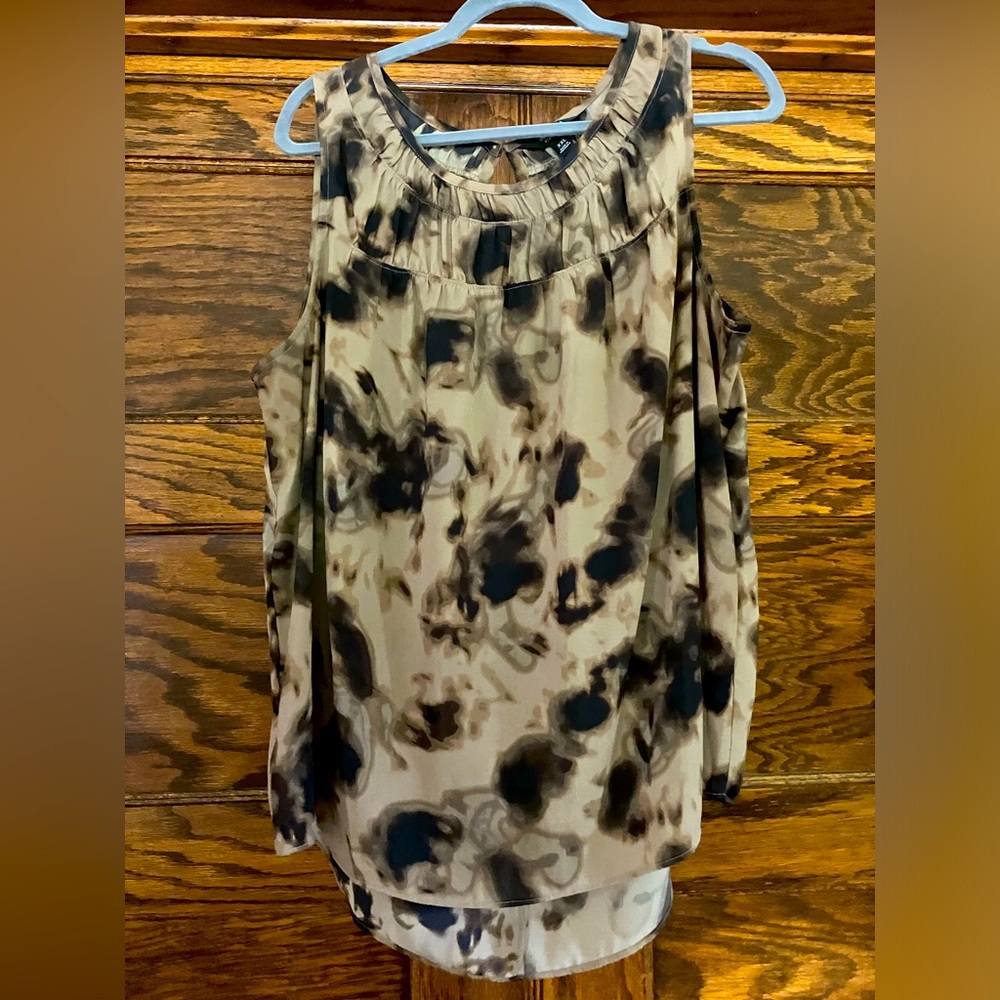 Simply Vera Wang versatile brown and black sleeveless blouse in size XXL
